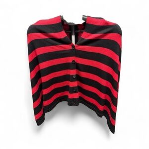 Striped Red and Black Women's Cardigan